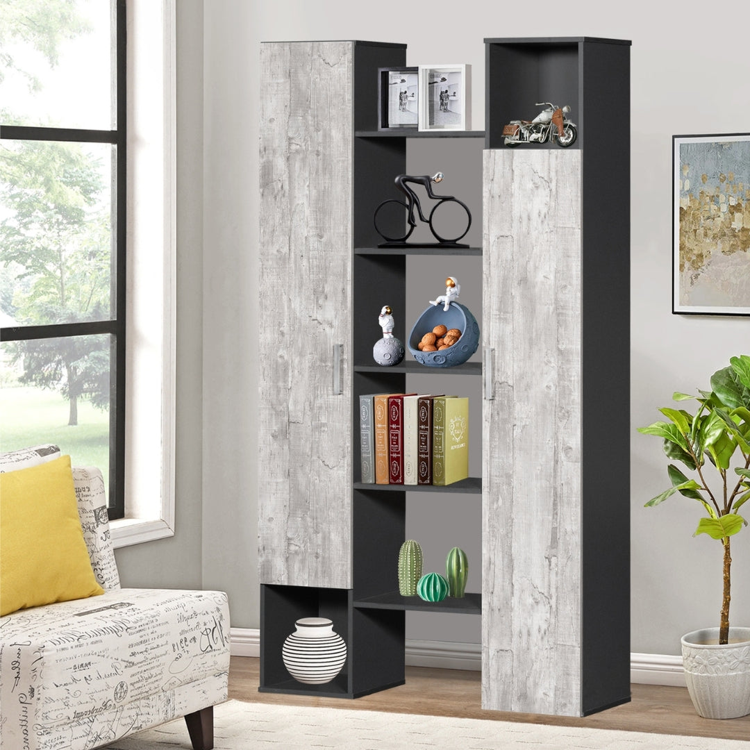 5 Shelves Malaysian Wood Chest of Drawers with 2 Doors