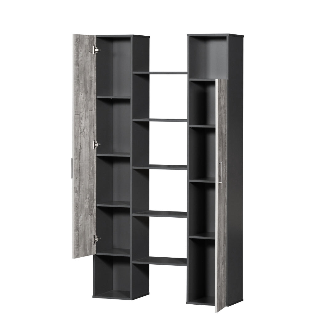 5 Shelves Malaysian Wood Chest of Drawers with 2 Doors
