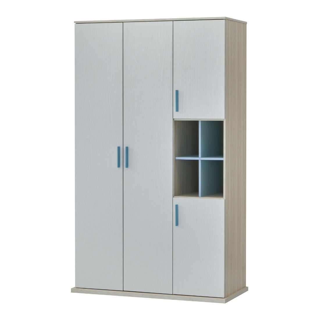 4 Door Wardrobe with Open Shelves