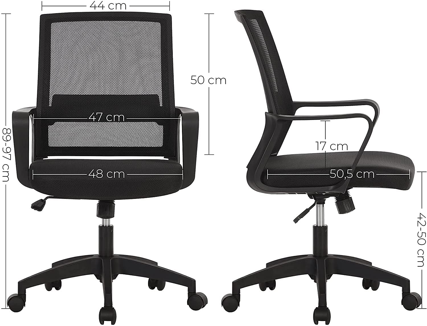 ErgoFlex Medium Back Ergonomic Mesh Office Chair