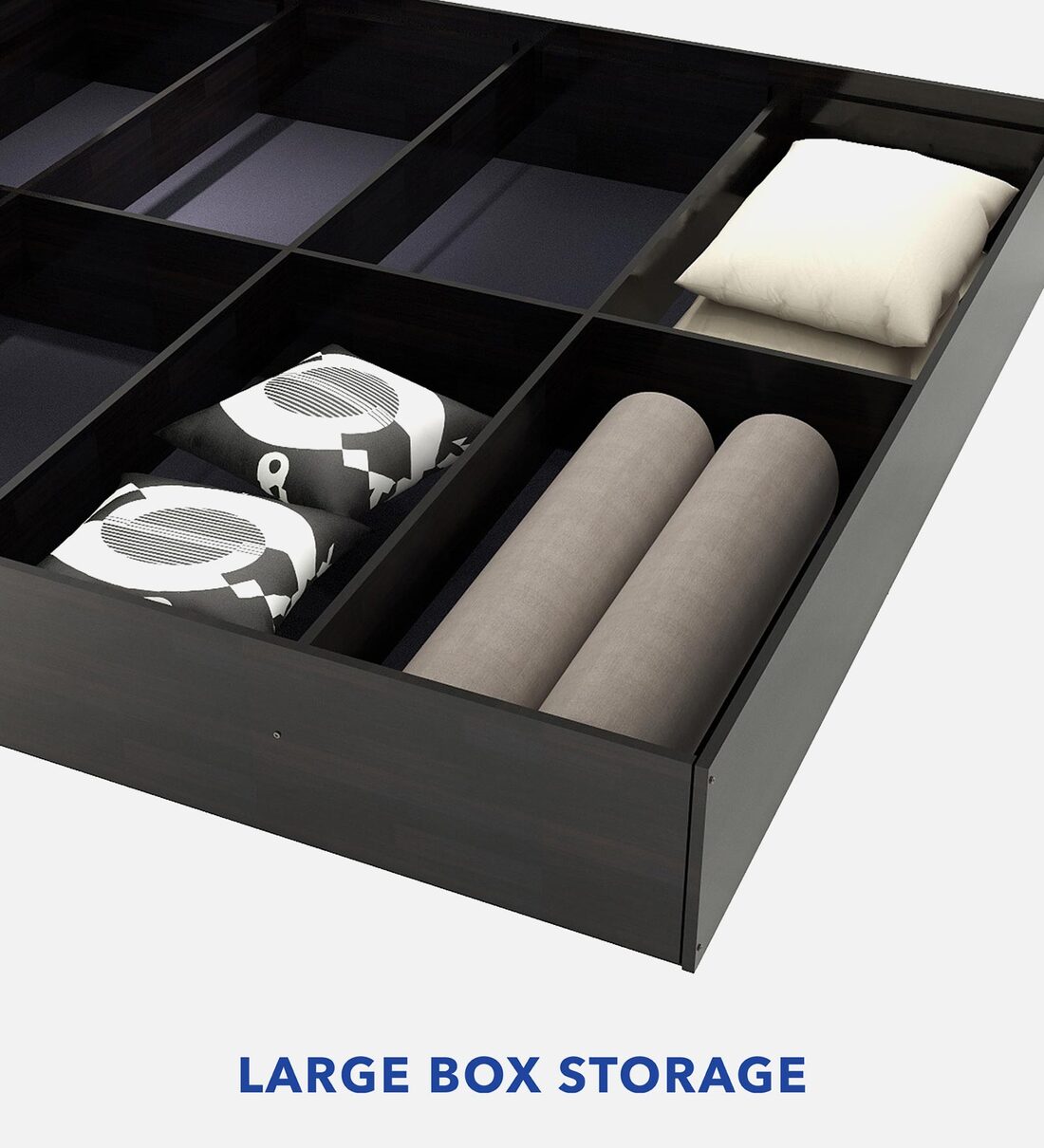 Nova Bed in Wenge Finish with Box Storage