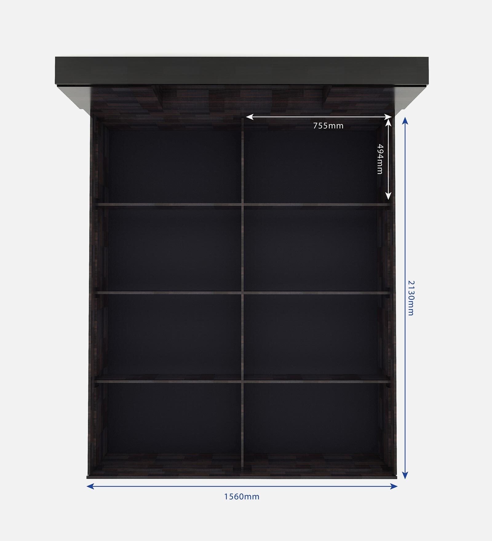 Osaka Queen Size Bed in Wenge Coour with Box Storage