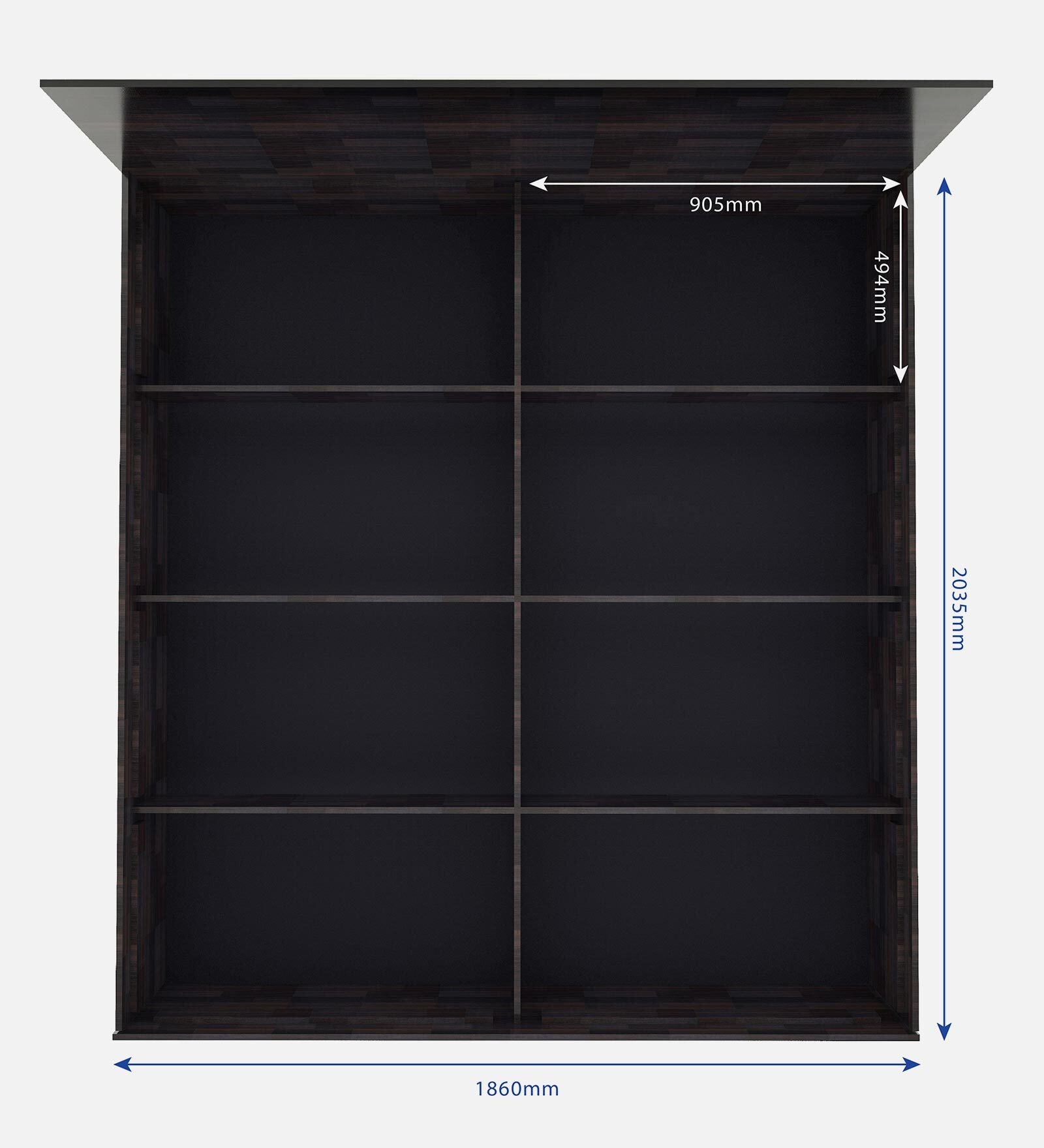 Nova Bed in Wenge Finish with Box Storage