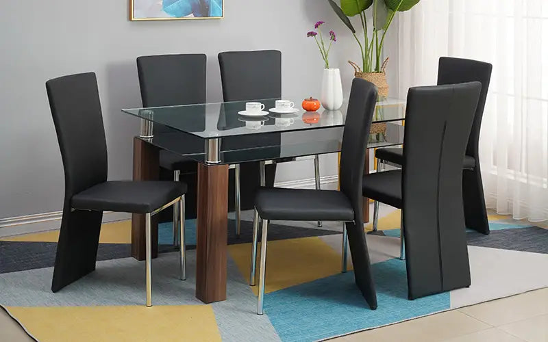 Yangshuo Malaysian Glass Dining Table 6 Seater