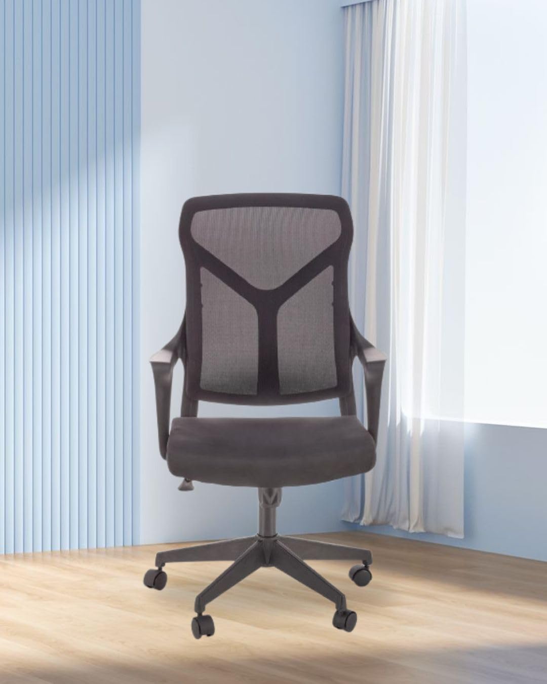 Bantia Impact Interio Flame Mid-Back Ergonomic Office Chair – Black