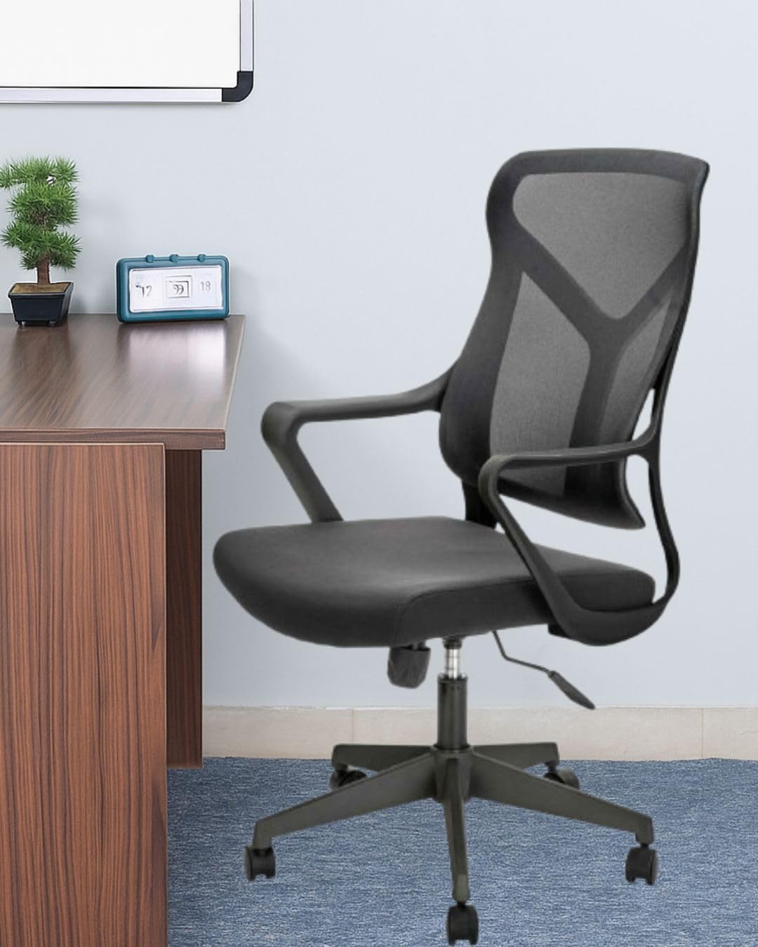 Bantia Impact Interio Flame Mid-Back Ergonomic Office Chair – Black