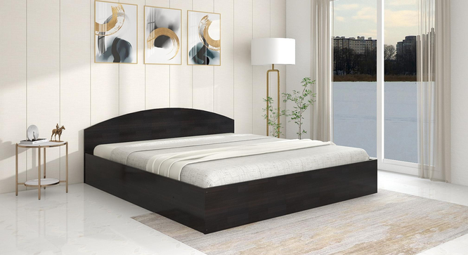 Vero Engineered Wood King Size Box Storage Platform Bed in Wenge Finish