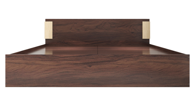 Nook Engineered Wood Queen Size Box Storage Platform Bed in Walnut Finish