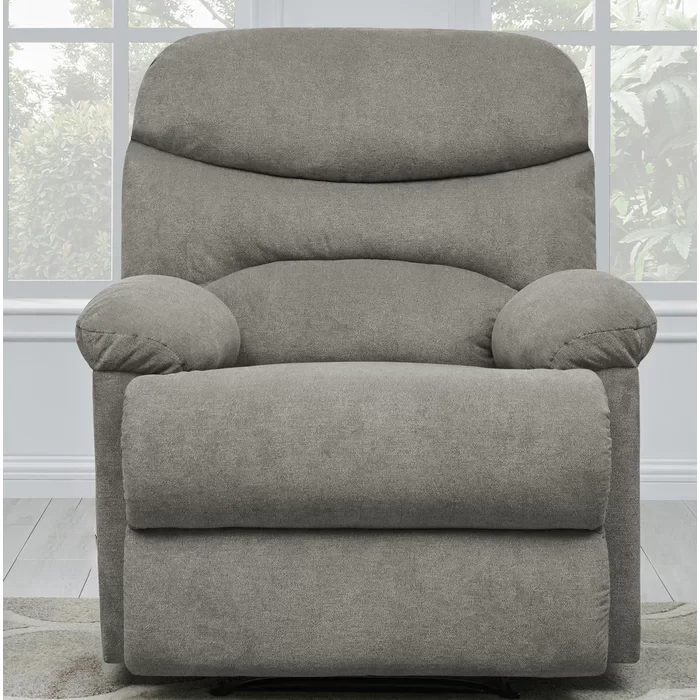 Sakura Upholstered Manual Push Grey Recliner