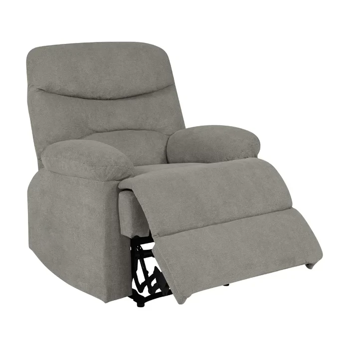 Sakura Upholstered Manual Push Grey Recliner