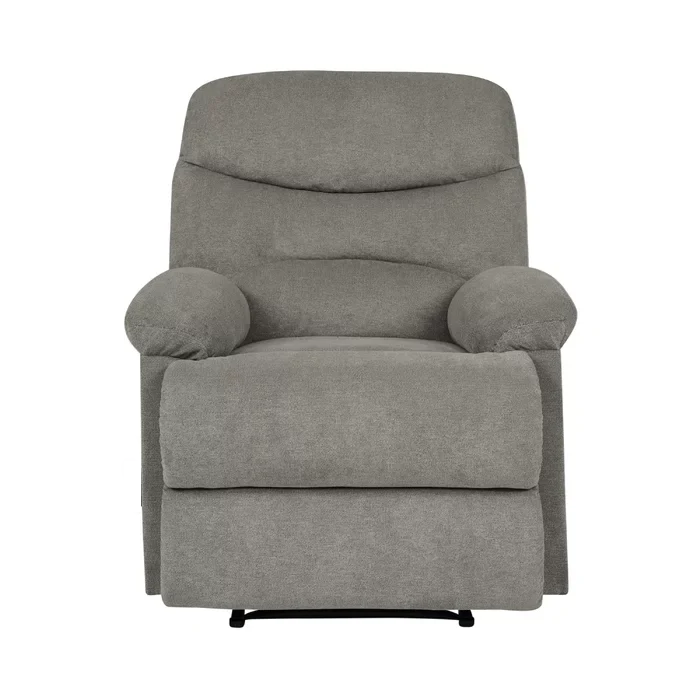 Sakura Upholstered Manual Push Grey Recliner