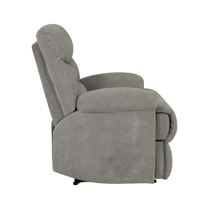 Sakura Upholstered Manual Push Grey Recliner