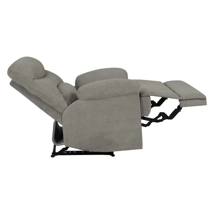 Sakura Upholstered Manual Push Grey Recliner