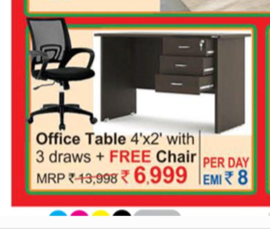 Office Table with 3 Draws