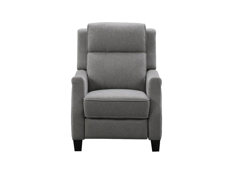 Bantia Calvin Fabric Tufted Push-Back Recliner - Gray