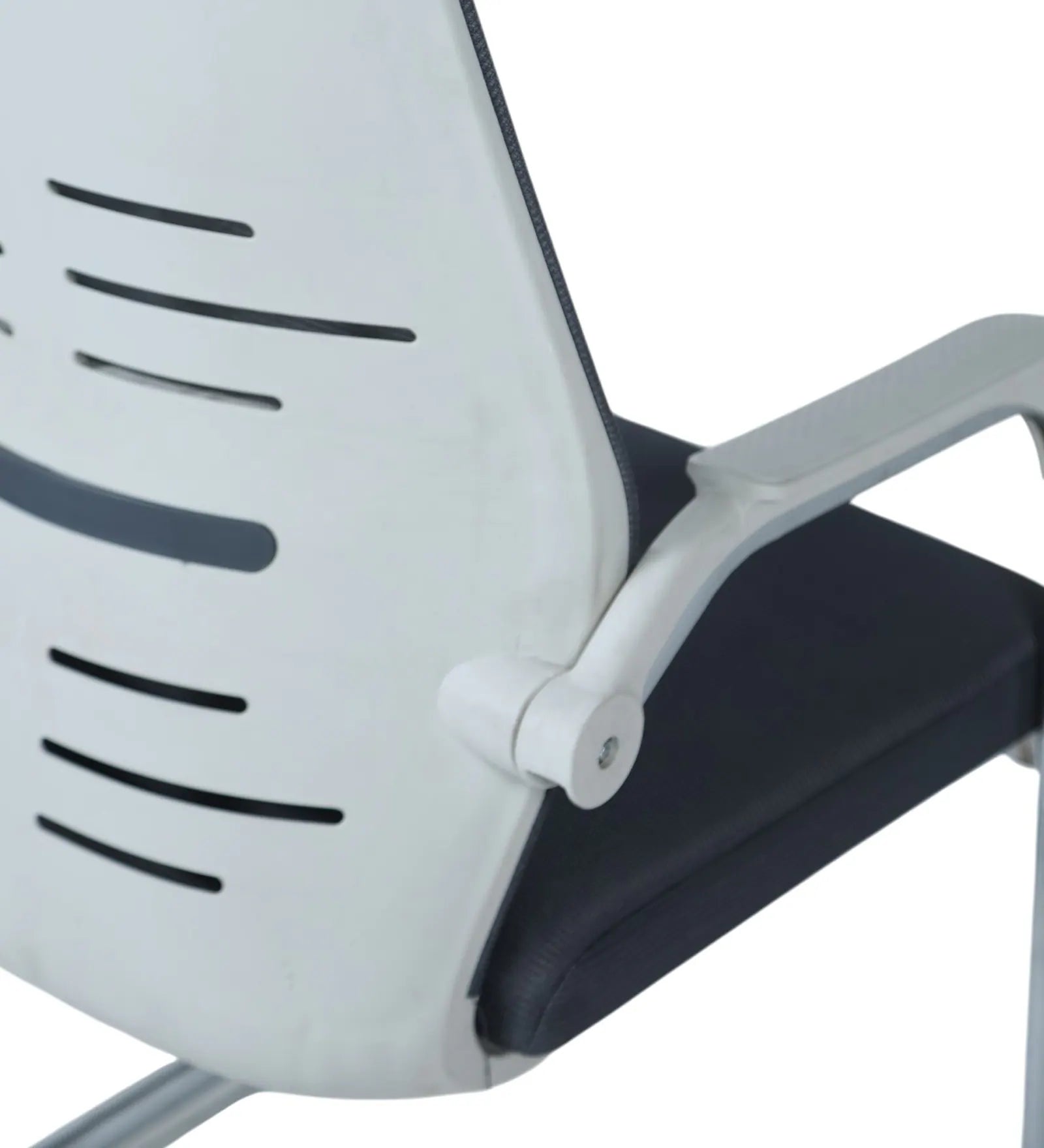 Bantia Fenton Mesh Visitor Chair in White Grey Colour