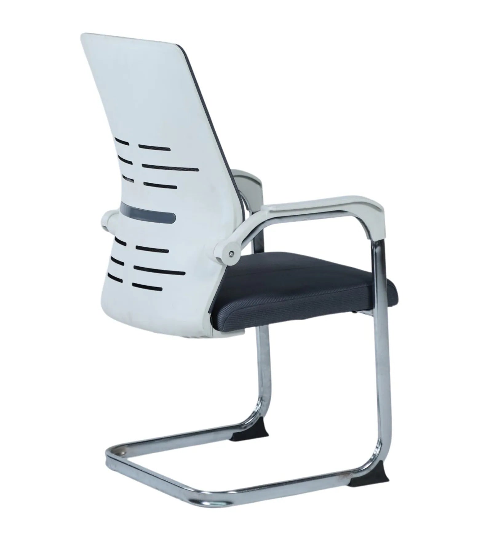 Bantia Fenton Mesh Visitor Chair in White Grey Colour