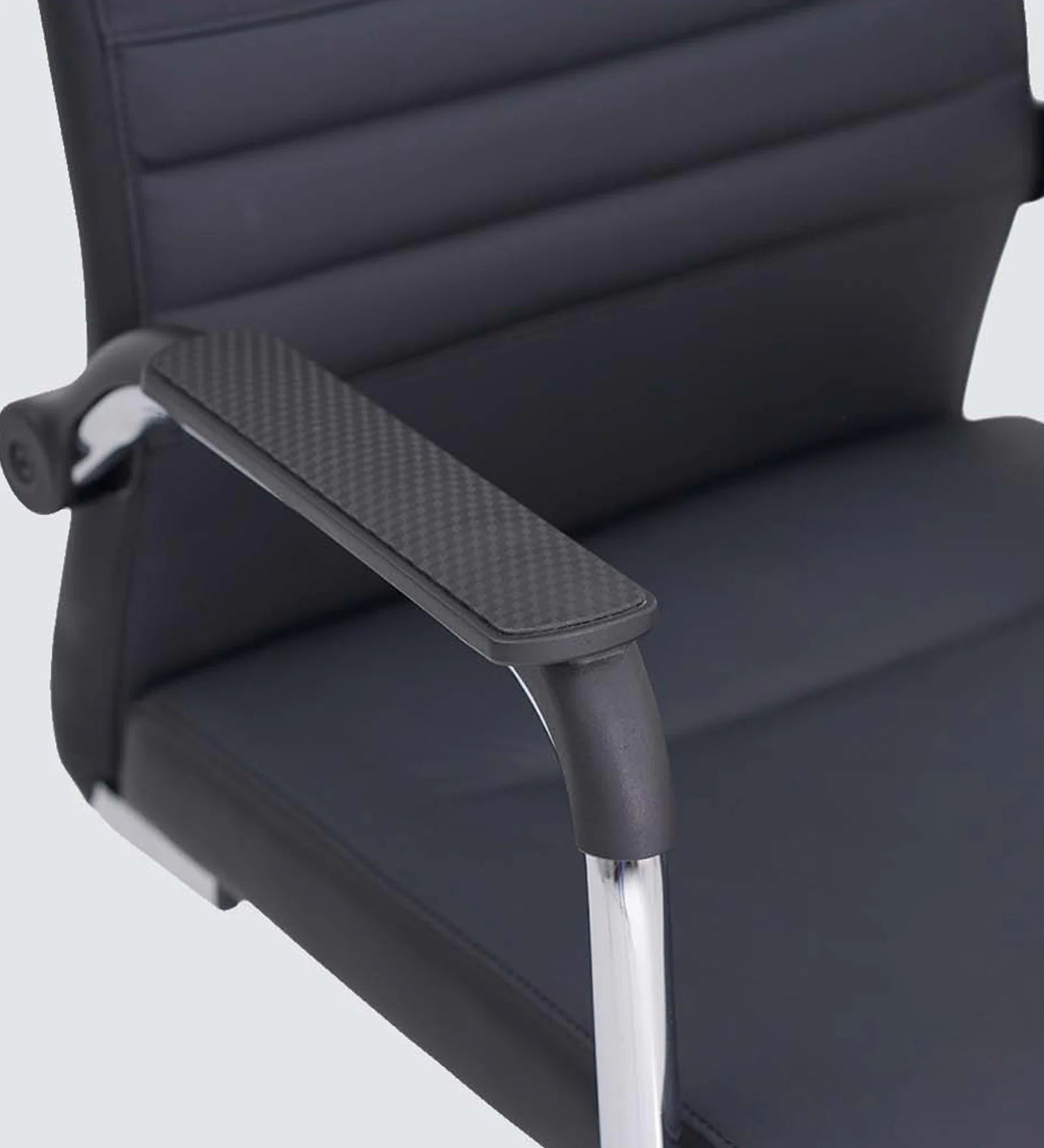 Bantia Melaka Malaysian Leatherette Visitor Chair In Black