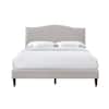 Bantia Dogwood Sand Beige with Arched Nailhead Headboard Upholstered Queen Platform Bed