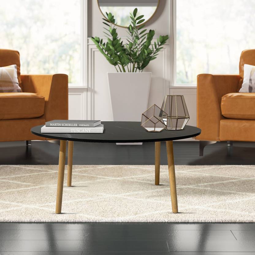 Bantia Engineered Wood Coffee Table (Finish Color - Black, DIY(Do-It-Yourself))