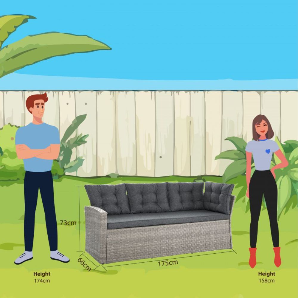 Warner Patio Set in Grey Colour