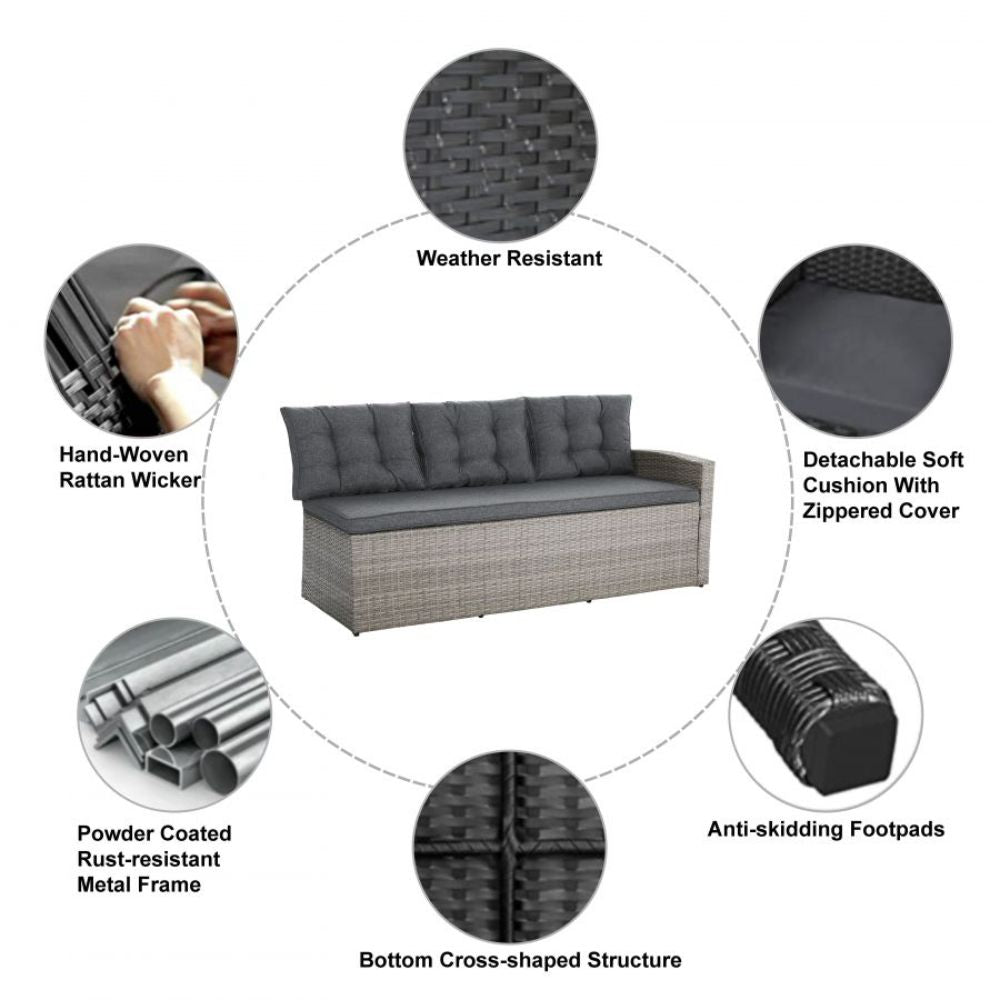 Warner Patio Set in Grey Colour