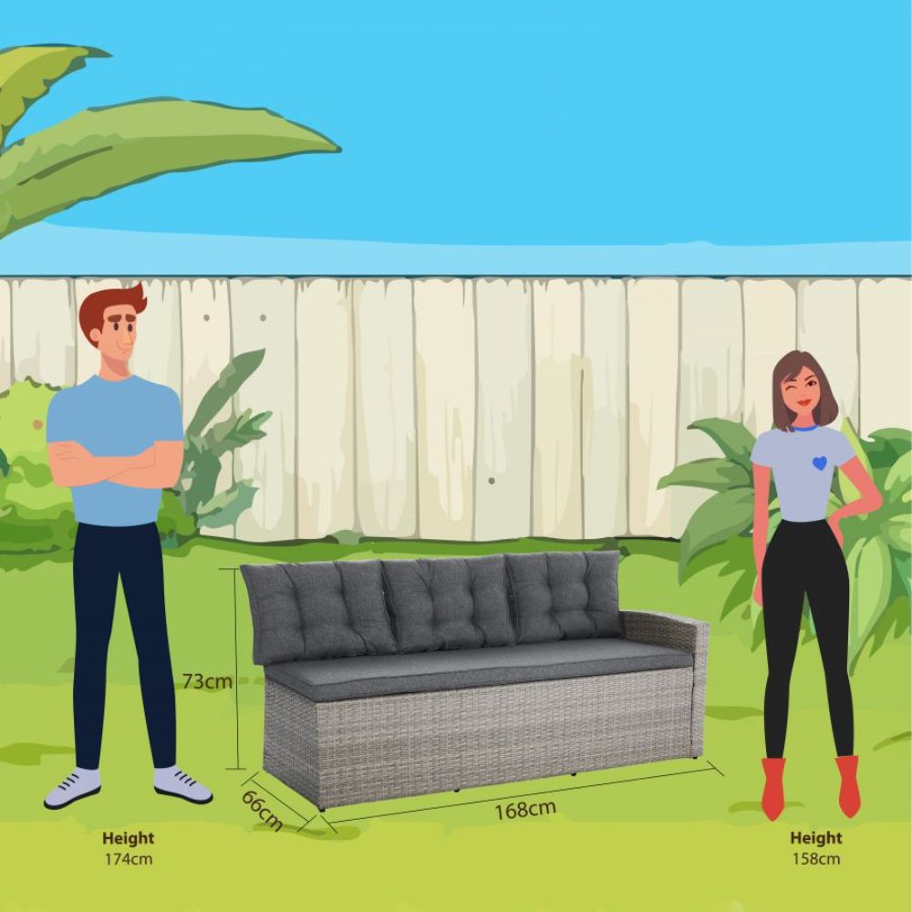 Warner Patio Set in Grey Colour