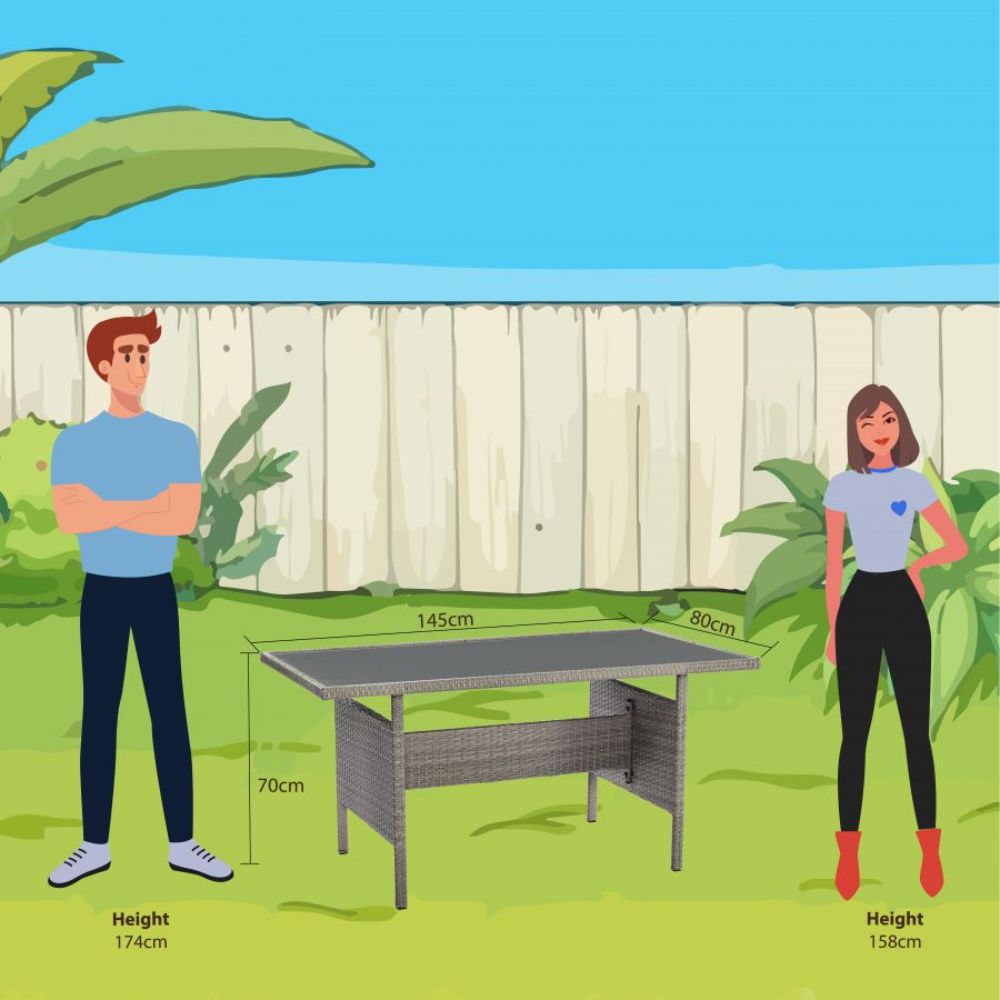 Warner Patio Set in Grey Colour