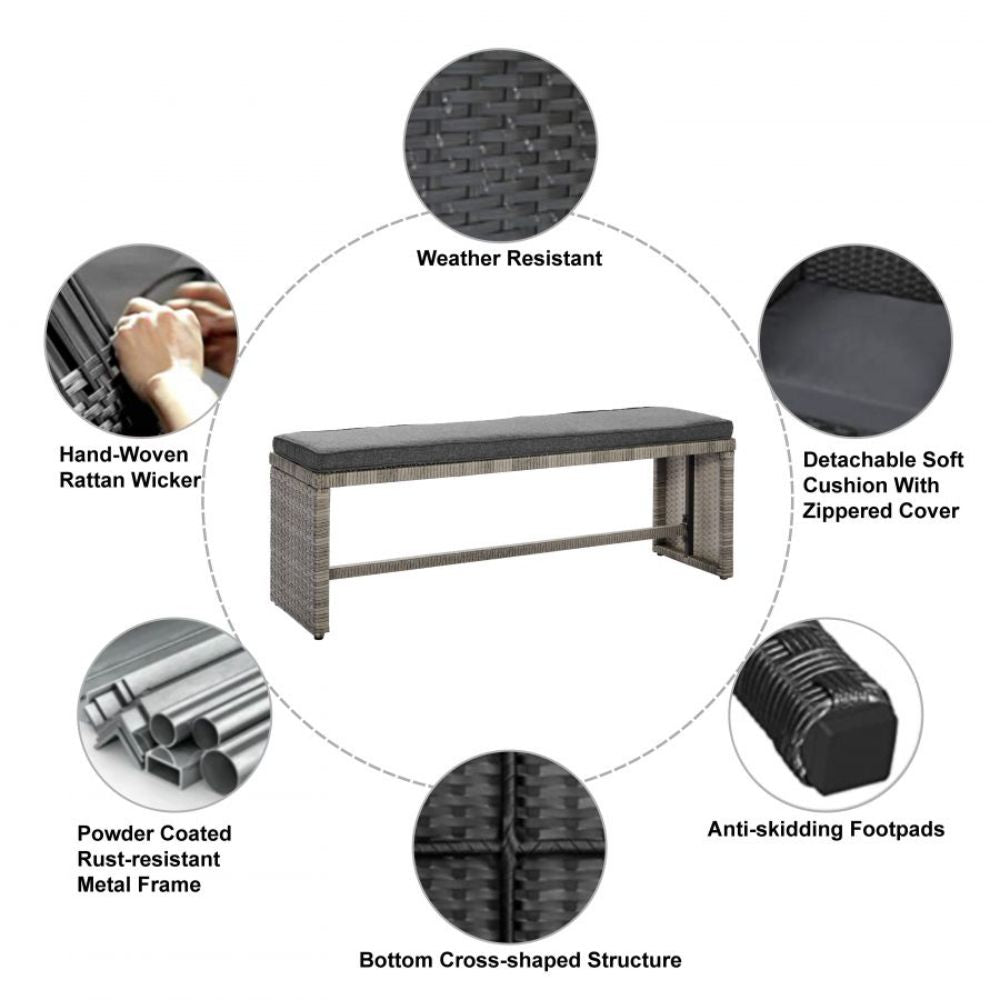 Warner Patio Set in Grey Colour