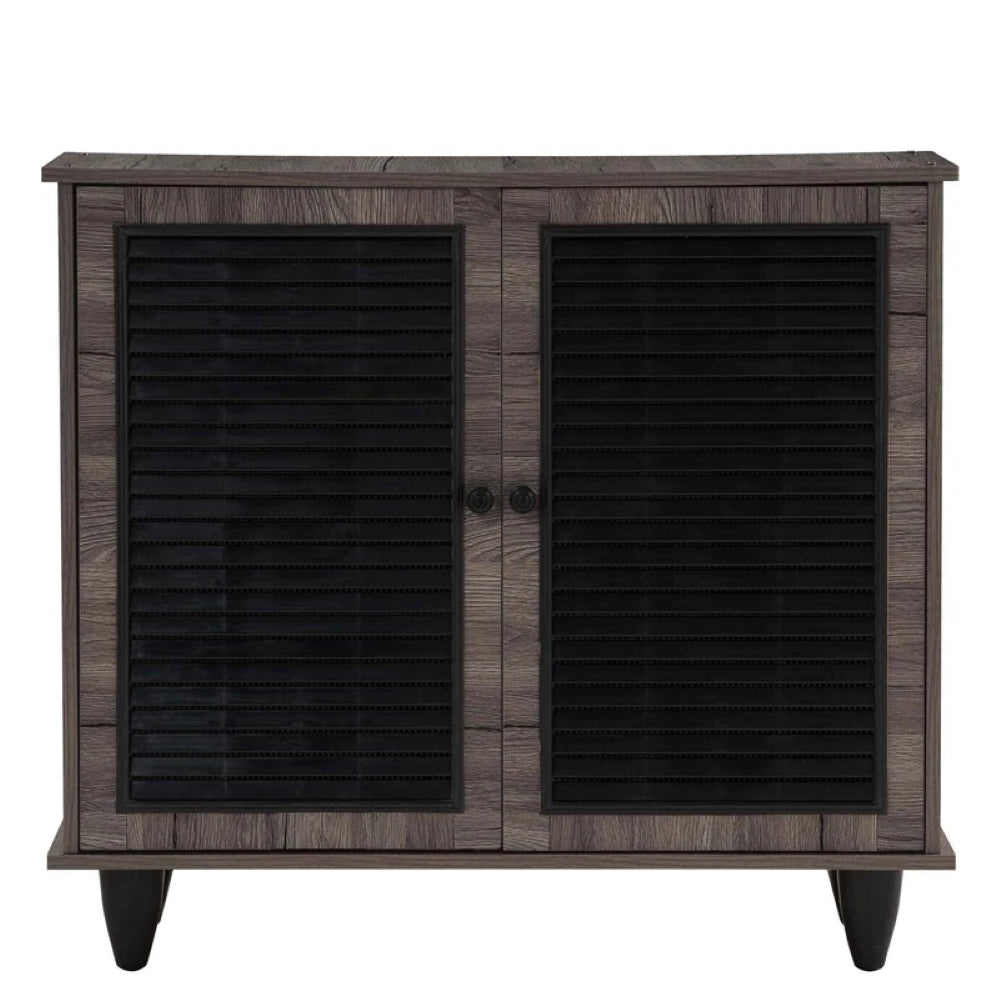 Foreign 2 Door Shoe Cabinet In Fleton Oak Finish