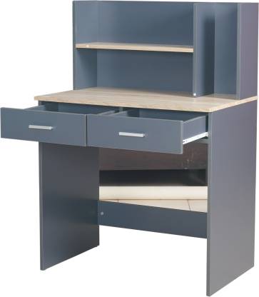 Bantia Engineered Wood Computer Desk  (Straight, Finish Color - Dark Grey, Knock Down)
