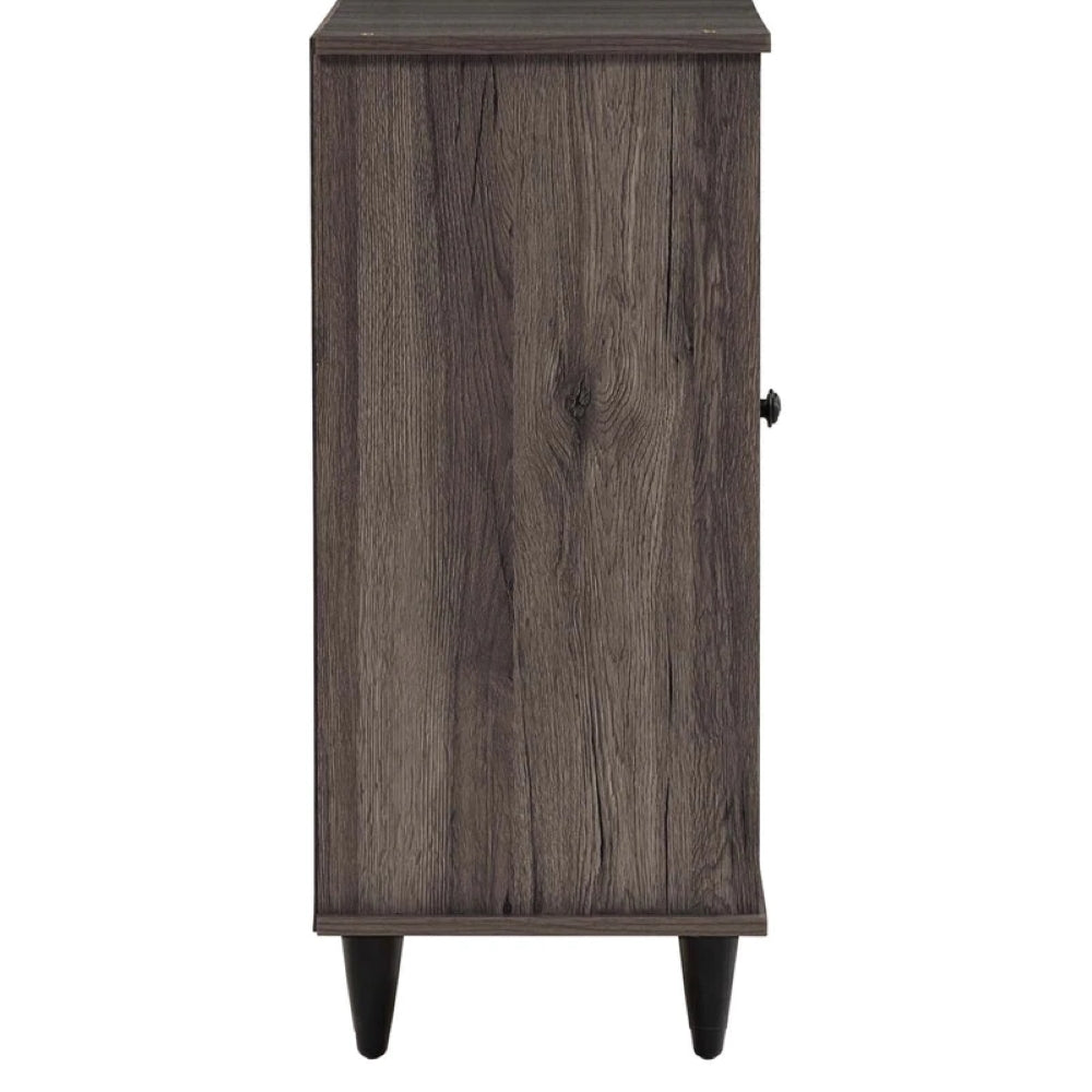 Foreign 2 Door Shoe Cabinet In Fleton Oak Finish