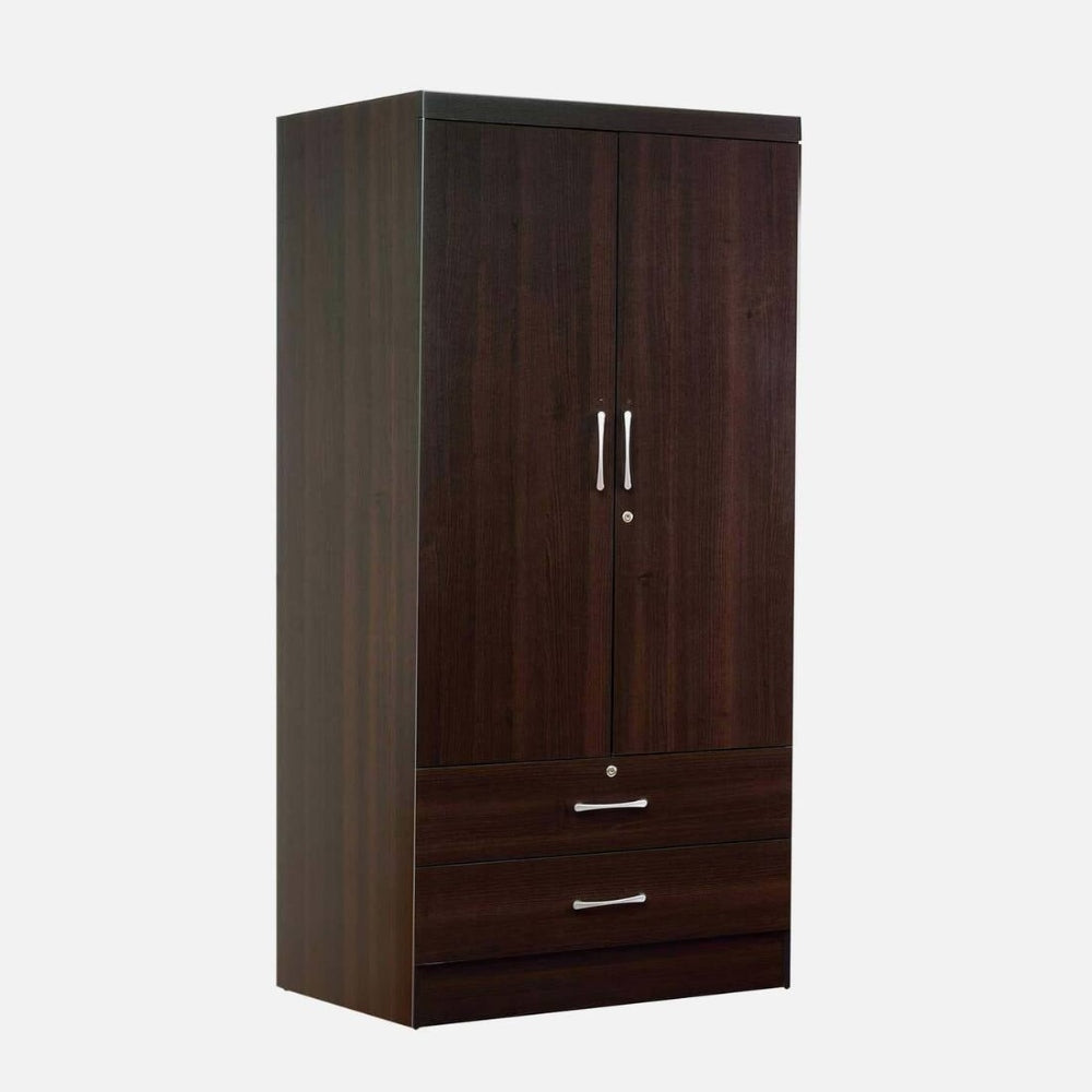 Martina 2 Door Wardrobe with Drawers in Wenge Finish