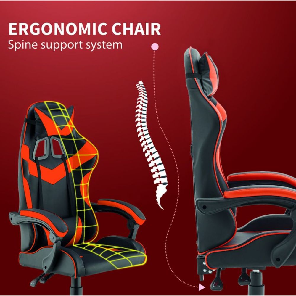 Quad Ergonomic Gaming Chair in Orange Colour