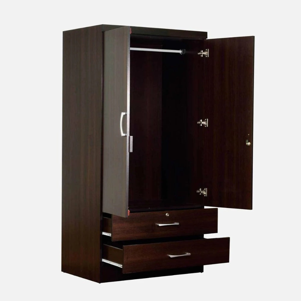 Martina 2 Door Wardrobe with Drawers in Wenge Finish