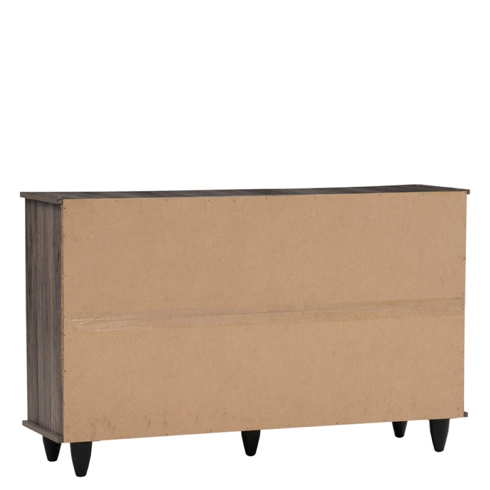 Foreign 3 Door Shoe Cabinet In Fleton Oak Finish