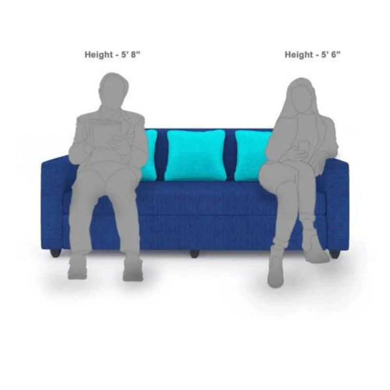Bantia Albania Fabric 3 + 1 + 1 Blue Sofa Set