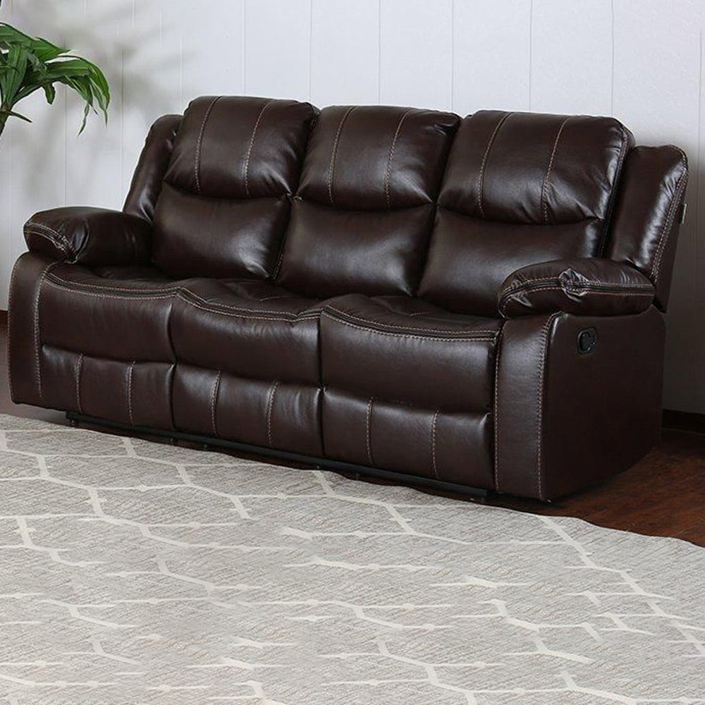 Leatherette discount recliner sofa