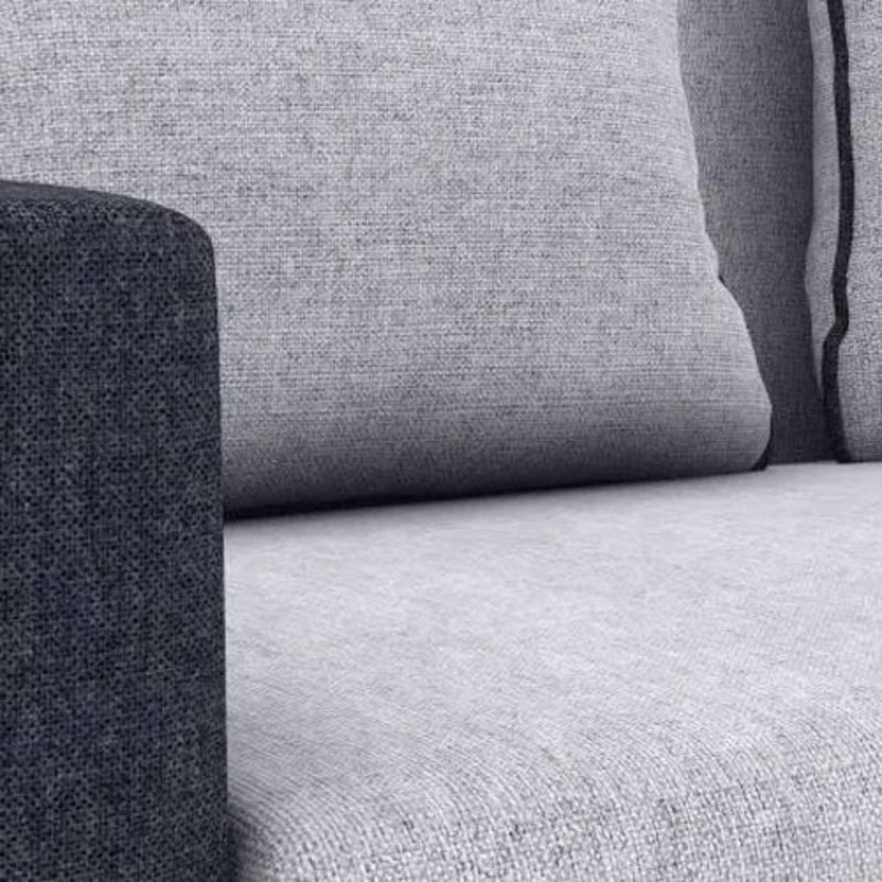 Bantia Comoros Plus Fabric 6 Seater (Finish Color - Black Grey)