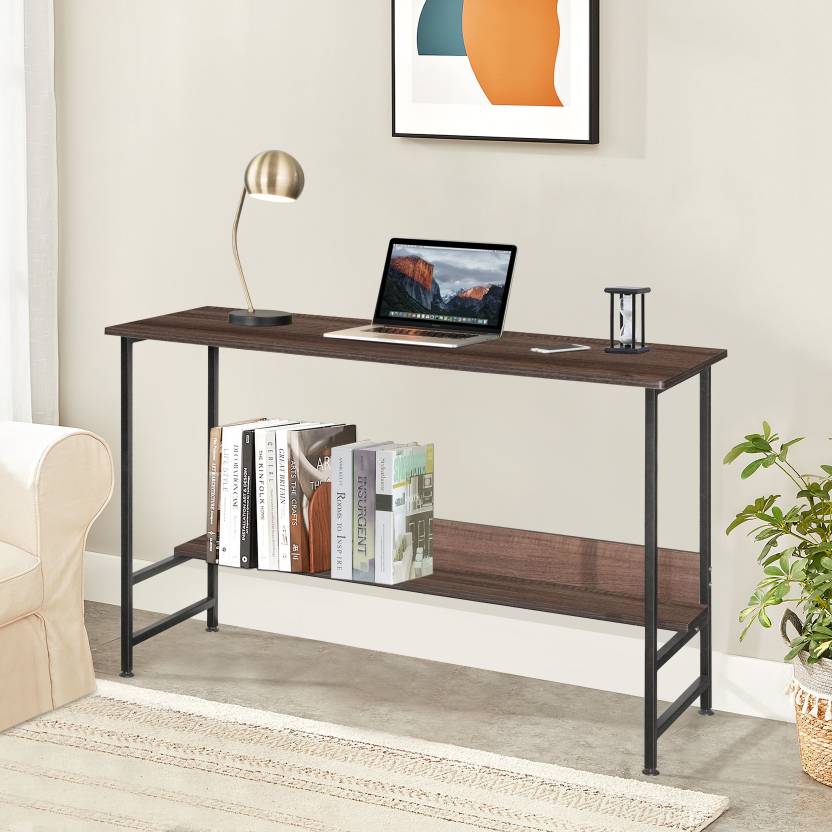 Bantia Engineered Wood Computer Desk (Straight, Finish Color - Walnut, Knock Down)
