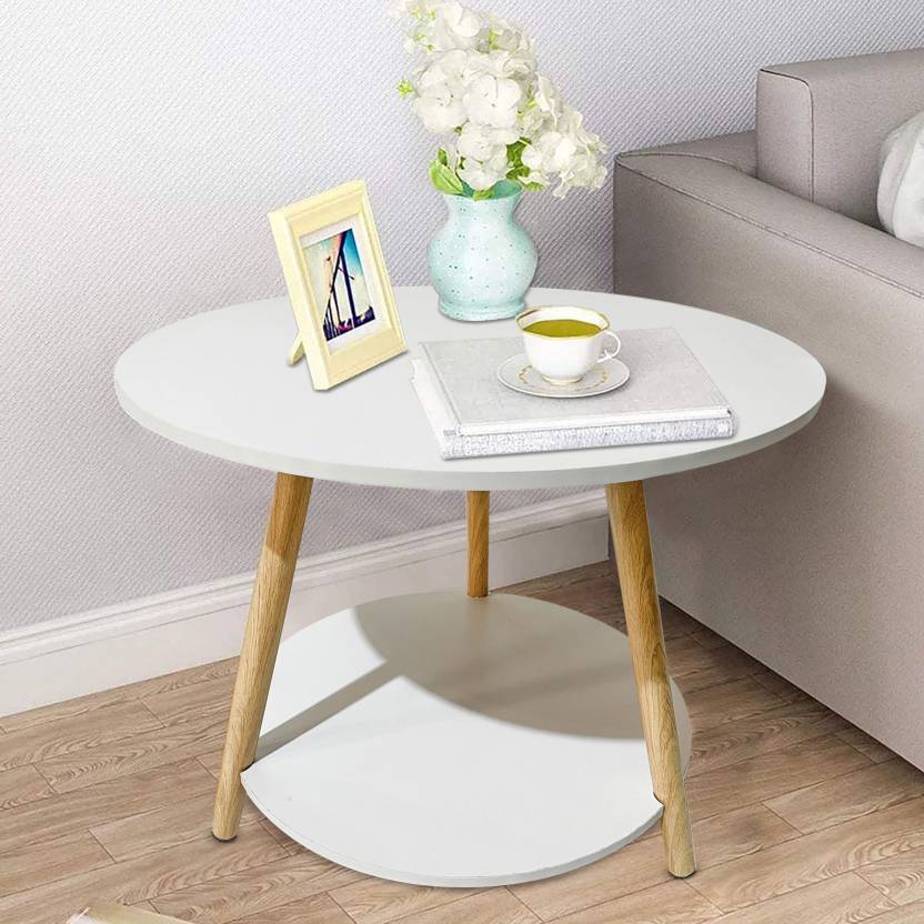Bantia Engineered Wood Coffee Table (Finish Color - White, DIY(Do-It-Yourself))