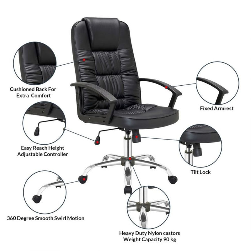 Cavett Ergonomic Chair in Black Colour