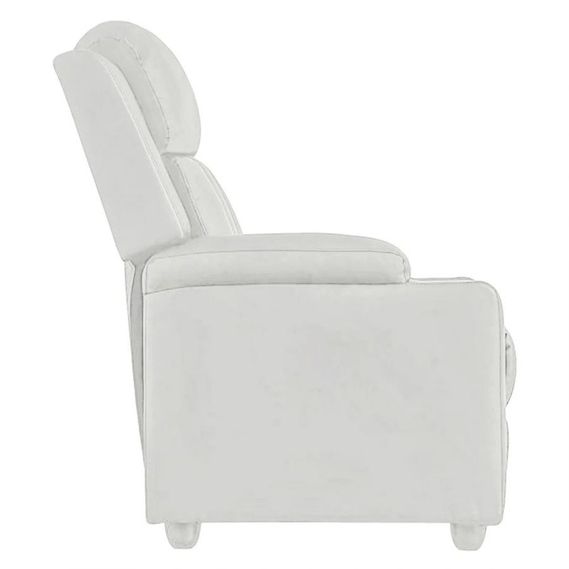 Classy 1 seater Manual Recliner with cupholders in White Colour