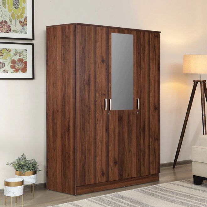 Chikako 3 Door Wardrobe with Mirror