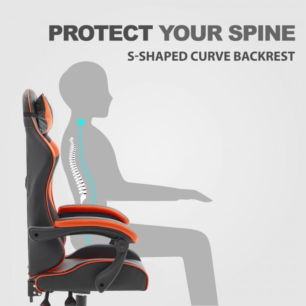 Quad Ergonomic Gaming Chair in Orange Colour