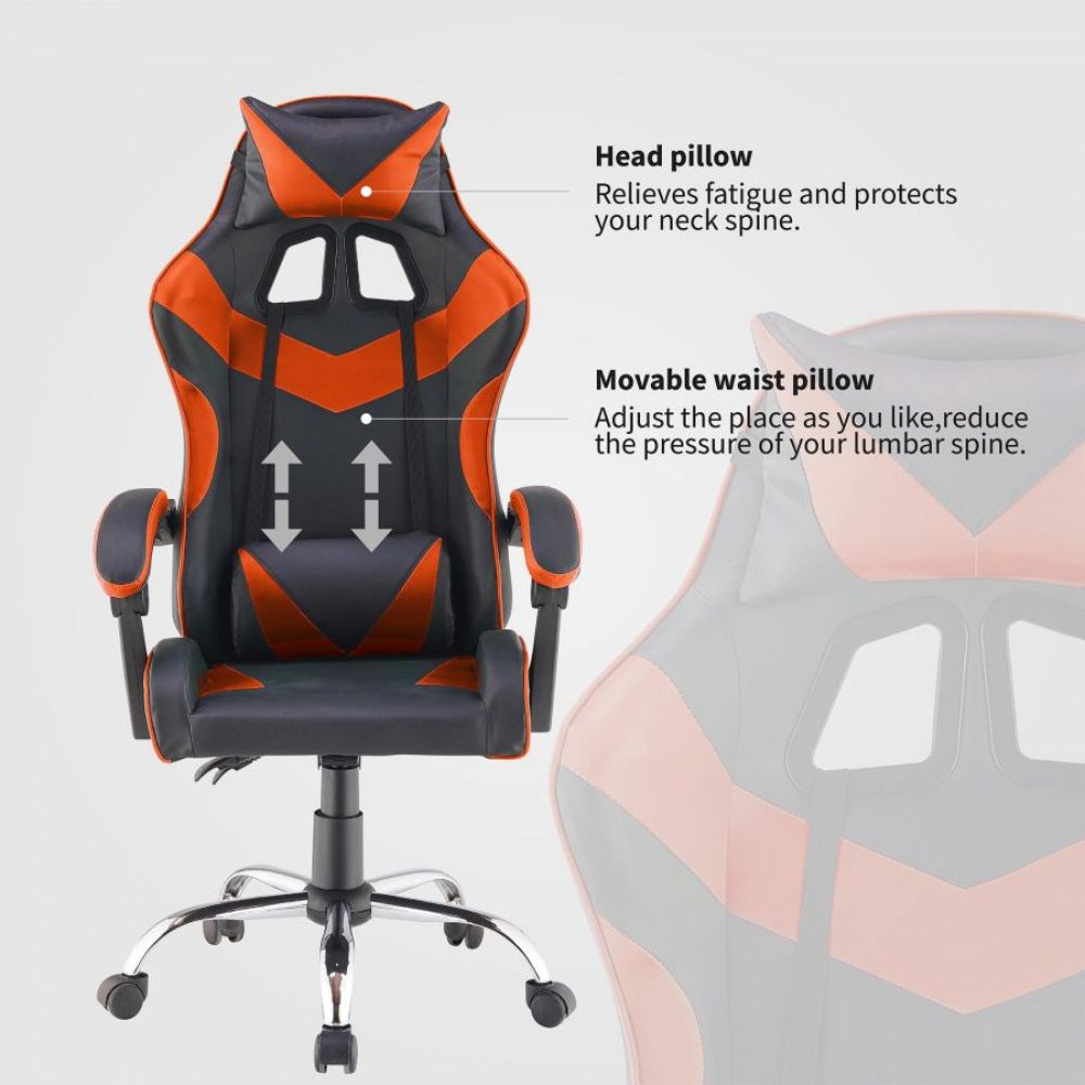 Quad Ergonomic Gaming Chair in Orange Colour