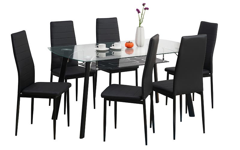 Malaysian Glass Dining Table 6 Seater