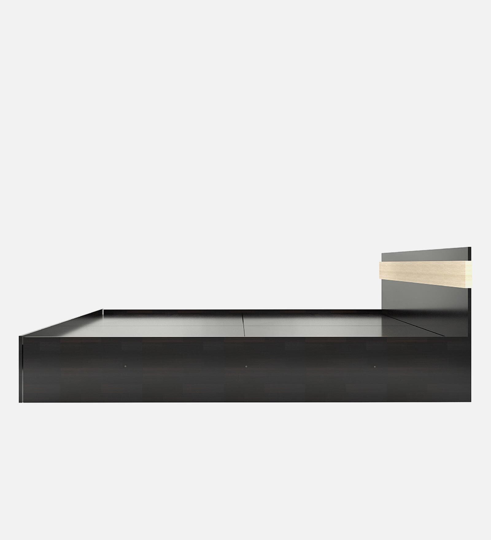 Ruben King Size Bed with Box Storage in Brown Finish