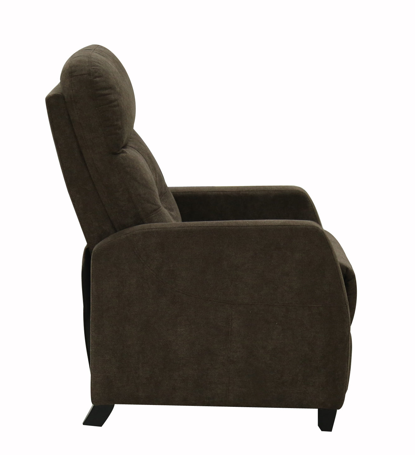 Annika Brown Chenille Upholstered Push Back Recliner Chair