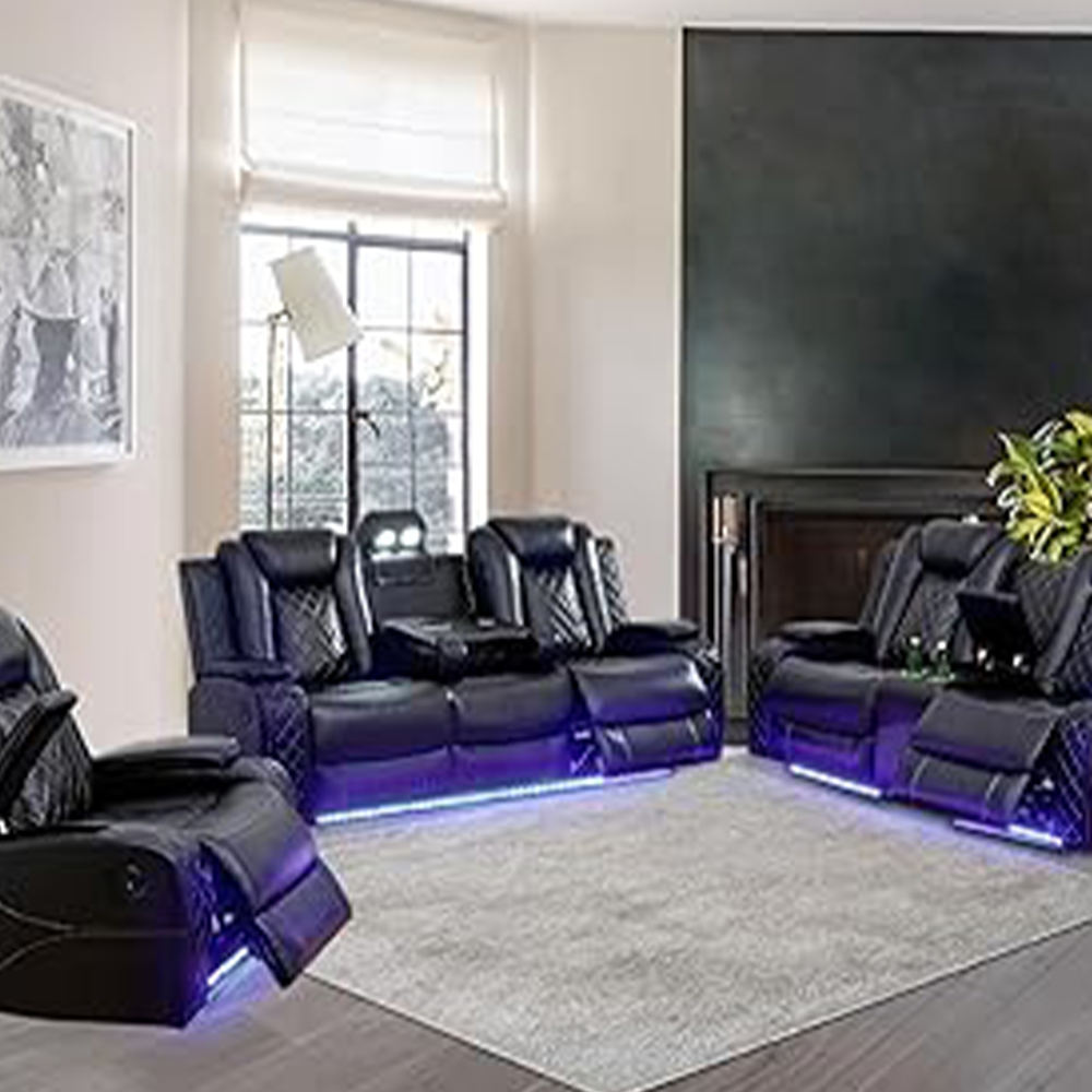 Grandeur Leather Recliner Sofa Set 3+2+1